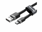 Kabel Baseus Cafule 2,4A 1m Micro USB (šedý/černý)