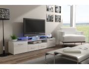 Televizní stolek Cama EVORA 200 bílá/bílý lesk