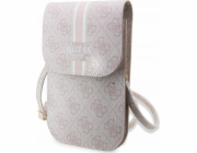 Guess PU 4G Printed Stripes Phone Bag růžový Guess 4G PU Phone bag je perfektní taška přes rameno, nejen pro Váš telefon, peněženku, doklady, klíče.