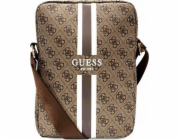 Guess PU 4G Printed Stripes Tablet Bag 10" Brown Guess Tablet bag je perfektní taška nejen pro Váš tablet úhlopříčkou displeje až 10", ale také pro věci, které běžně nosíte u sebe.