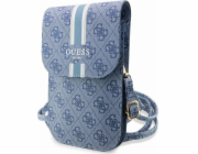 Guess PU 4G Printed Stripes Phone Bag modrý Nové