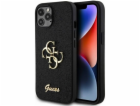 Guess PU Fixed Glitter 4G Metal Logo Zadní Kryt pro iPhon...