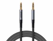 Joyroom SY-A08 AUX kabel 3,5mm mini jack na 3,5mm mini jack, opletený, 1,2 m (černý)