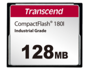 Transcend 128MB INDUSTRIAL TEMP CF180I CF CARD, (MLC) paměťová karta (SLC mode), 85MB/s R, 70MB/s W