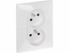 Valena LIFE bílá dvojzásuvka 2x2P+T