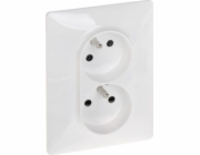 Valena LIFE bílá dvojzásuvka 2x2P+T