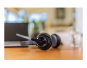 Poly Savi 8220-M Office - Savi 8200 series - náhlavní souprava - náhlavní - DECT / Bluetooth - bezdrátový - odstranění šumu - černá - certifikováno pro Microsoft Teams