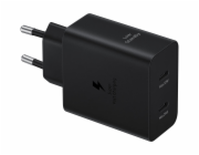 Samsung Dual USB-C 50W Cestovní nabíječka + USB-C Datový Kabel Black