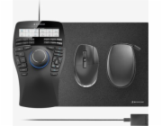 3dconnexion SpaceMouse Enterprise Kit 2 (černá/stříbrná, SpaceMouse Enterprise, CadMouse Pro Wireless, podložka pod myš CadMouse)