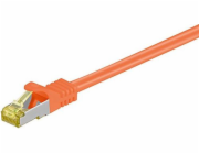 Goobay Patch kabel RJ-45 SFTP s Cat 7 (oranžový, 15 metrů, bez halogenů, 500 MHz)