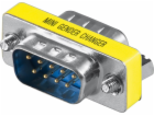 Mini gender changer 9kolíková zástrčka > zástrčka, adaptér
