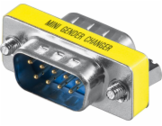 Mini gender changer 9kolíková zástrčka > zástrčka, adaptér