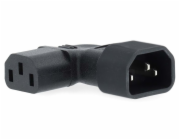 NEDIS napájecí adaptér z IEC-320-C13 na IEC-320-C14/ úhlový levý/ černý