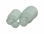 Jídelní sada talířů porcelánová PEARL 18 ks zelená HT-24327959