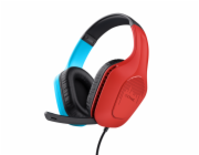 TRUST Herní sluchátka GXT 416S ZIROX, pro Nintendo Switch, modro-červená
