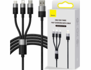 Kabel USB 3v1 Baseus řady StarSpeed, USB-C + Micro + Lightning 3,5A, 1,2 m (čern