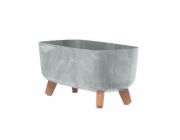 Květináč Prosperplast Gracia, O 39 x 19,5 cm, šedý