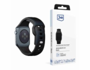 3mk Silicone Watch Strap pro Apple 42/44/45/49 mm Black