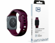 3mk Silicone Watch Strap pro Apple 42/44/45/49 mm Mulberry