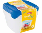 CURVER Fresh&Go Set dóz Modrá/transparentní 3x1.2l