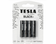 Tesla AAA BLACK+ alkalická, 4 ks