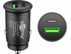 Goobay Rychlonabíječka do auta Dual-USB USB-C PD (černá, ...