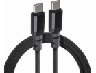 2x USB-C 15W 1m kabel s podporou QC 3.0 MCE493 Black