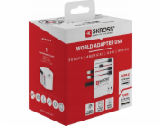 SKROSS cestovní adaptér MUV USB, USB A+C, univerzální pro 150 zemí