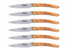 Laguiole Jean Dubost Knife Set 6 pcs., olive wood