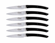 Laguiole Jean Dubost Knife Set 6 pcs., Acrylic Black