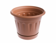 Hrnec Uniplastex Primavera UDP22, O 22 cm, hnědý