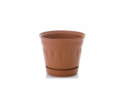 Hrnec Uniplastex Primavera UDP17, O 17 cm, hnědý
