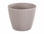 Hrnec Prosperplast Splofy DSP160, V 15,7 cm, hnědý