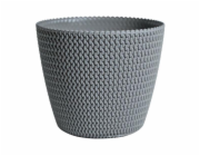 Hrnec Prosperplast Splofy DSP160, V 15,7 cm, šedý