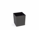 Hrnec Lamela Rattan 596-50, plast, H 30 cm, šedý