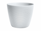 Hrnec Prosperplast Splofy DSP190, V 18,7 cm, bílý
