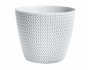Hrnec Prosperplast Splofy DSP190, V 18,7 cm, bílý