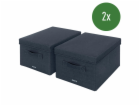 LEITZ Fabric textilní úložný box s víkem M, 2 kusy, 20,3 ...