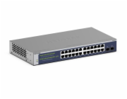 NETGEAR GS724T - Version 6 - přepínač - L3 Lite - inteligentní - 24 x 10/100/1000 + 2 x SFP - desktop, Lze montovat do rozvaděče