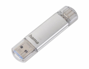 Flashdisk Hama Flash Pen Laeta, USB-C/USB-A 3.1 , 128 GB, 40 MB/s, stříbrný