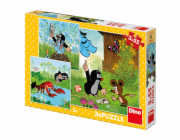 Dino Puzzle Krteček a kalhotky 3x55 dílků