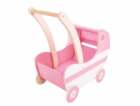 Bigjigs Toys Dřevěný kočárek pro panenky