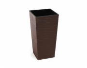 Hrnec Lamela 593-83, plast, H 35 cm, hnědý