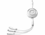 3v1 Joyroom Barevný kabel USB na USB-C/Lightning/Micro USB 3,5 A, 1 m (bílý)