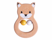 Bigjigs Baby Dřevěné chrastítko liška
