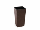 Květináč Lamela 590-83, plast, H 30 cm, hnědý