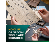 Ugears 2,5D dřevěné mechanické puzzle Stíhací letadlo