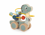 small foot Hračka na kolečkách s korálkovým labyrintem Dino