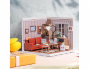 RoboTime 3D dřevěná skládačka Miniatura domečku Útulný obývací pokoj