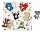 Detoa Dřevěné vkládací puzzle Krteček malé